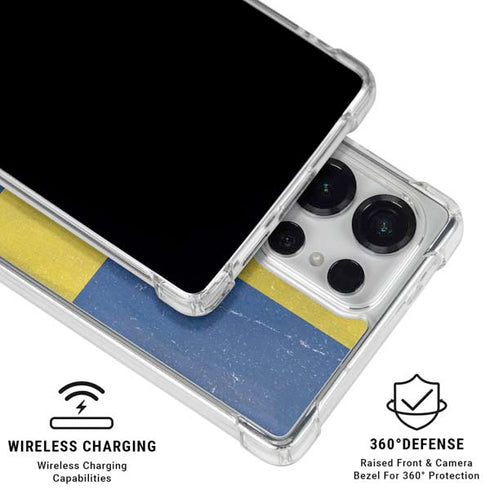 Sweden Flag Distressed Galaxy S25 Ultra Clear Case